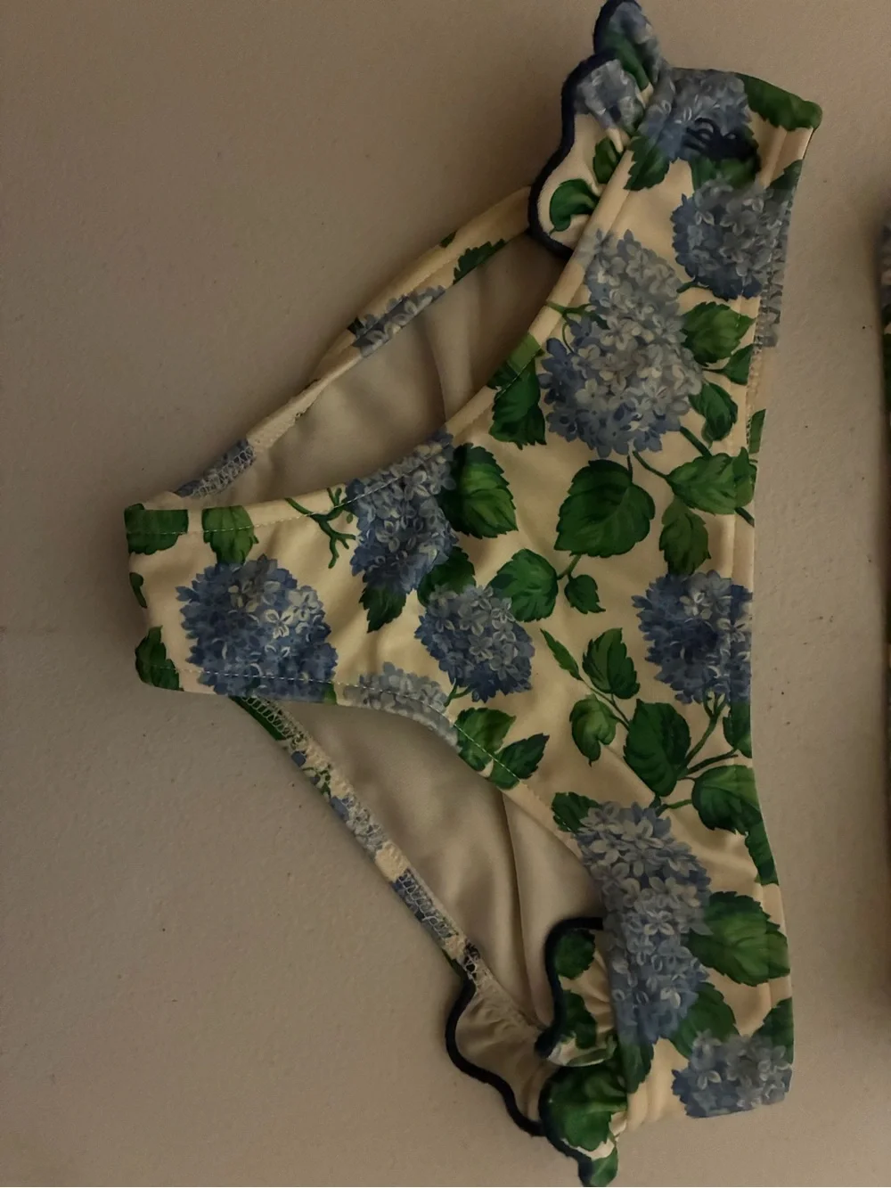Polo Ralph Lauren Cream Floral Ruffle Two-Piece Swim Set Never worn